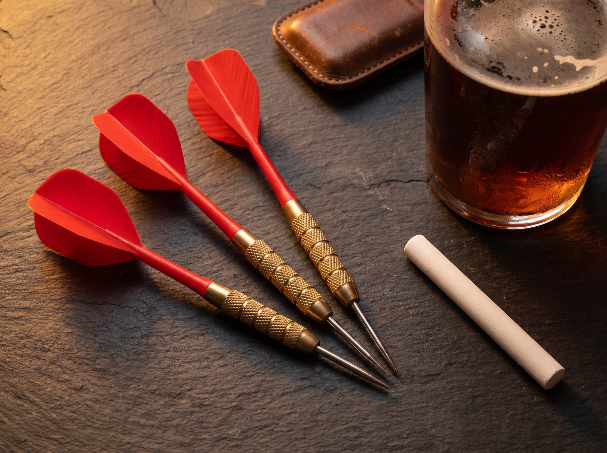 Darts op een clubtafel